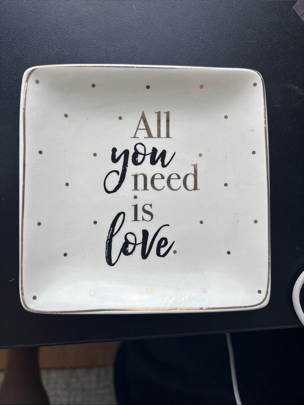 All you need is love ceramic trinket dish.